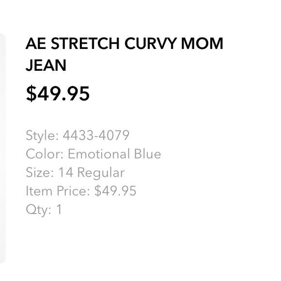 AE American Eagle Stretch Curve Mom Jean - Picture 2 of 5